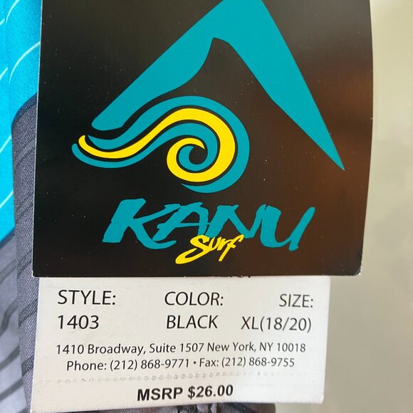 Boy's size XL Blue & Gray Geometric Swim Short (NWT) - Picture 6 of 7